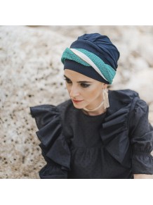 Turbante Elegance Turquesa Gold