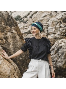 Turbante Elegance Turquesa Gold