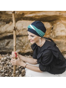 Turbante Elegance Turquesa Gold