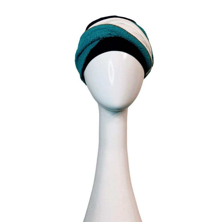 Turbante Elegance Turquesa Gold