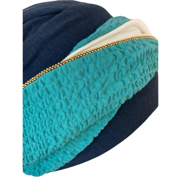 Turbante Elegance Turquesa Gold