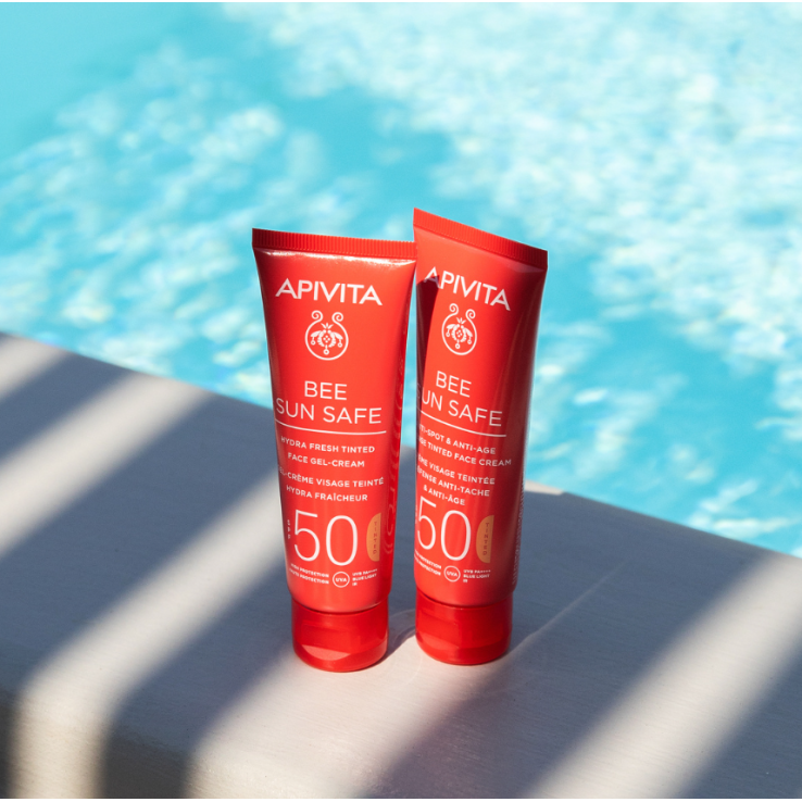 Apivita Bee Sun Safe Crema-Gel con Color Hydra...