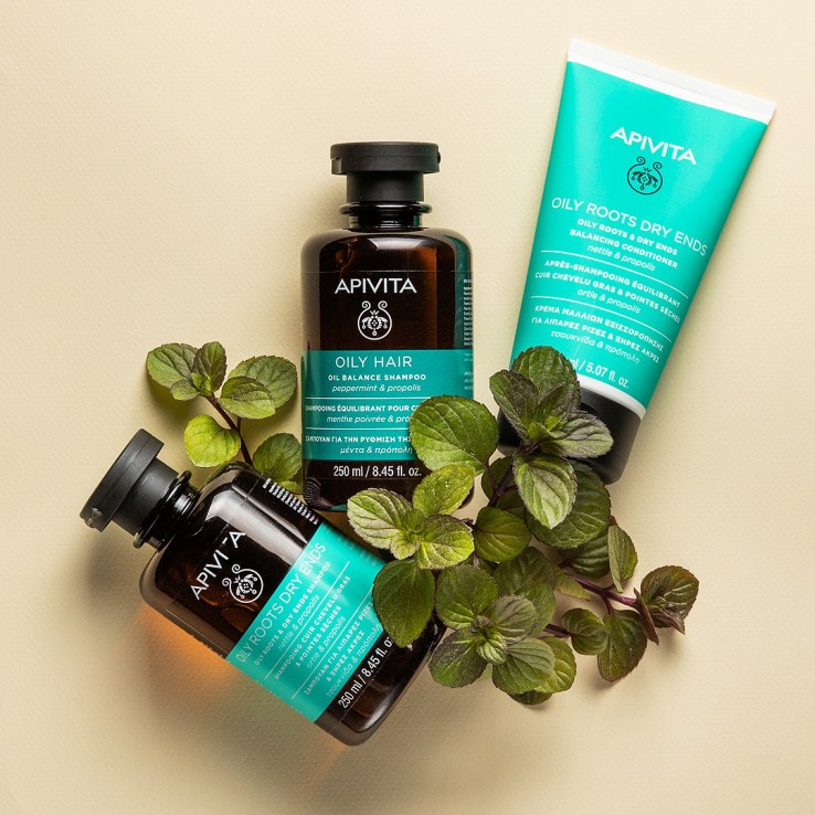 Apivita Acondicionador Raiz Grasa & Puntas Secas