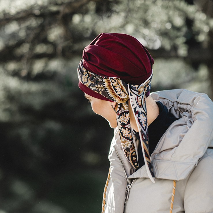 Pañuelo Smooth Burdeos Cachemira · Carebell