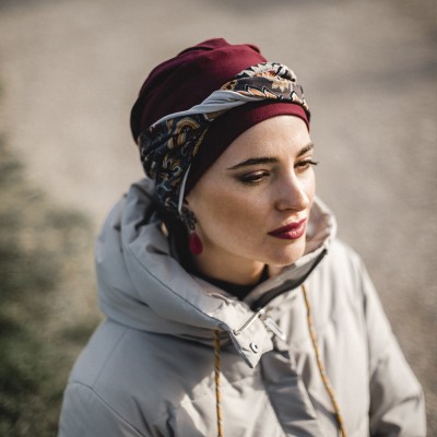 Turbante Confort Burdeos Cachemira · Carebell