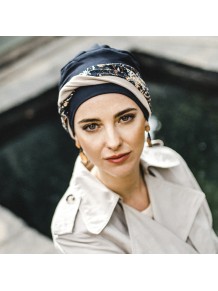 Turbante Confort Navy Paisley · Carebell