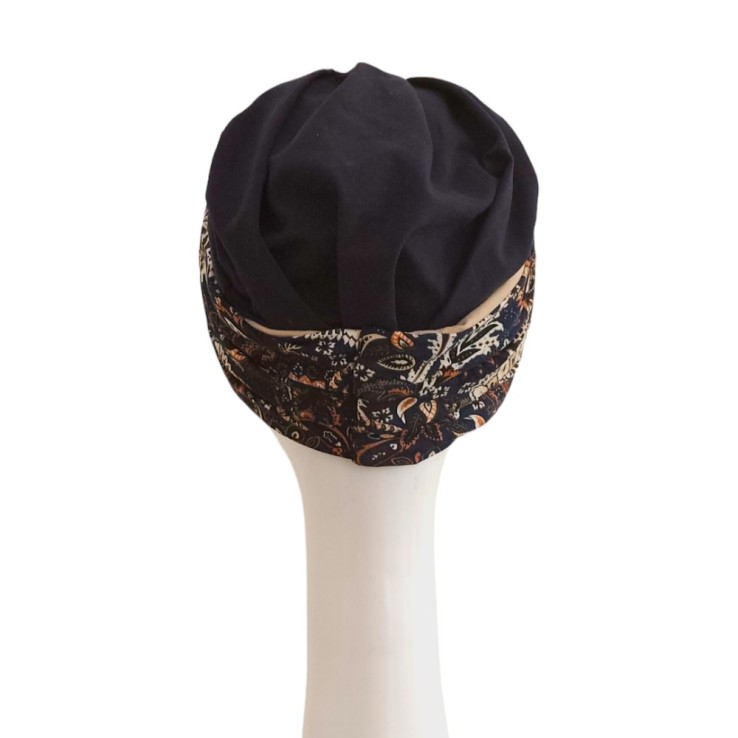 Turbante Confort Navy Paisley · Carebell