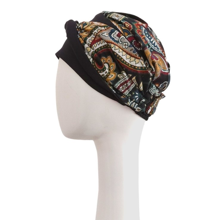 Turbante Elegance Black Cachemira · Carebell