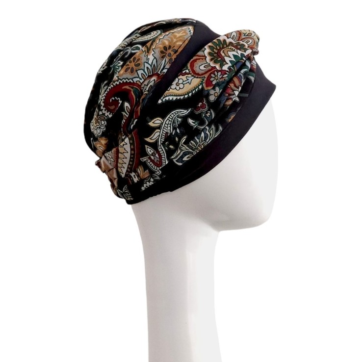 Turbante Elegance Black Cachemira · Carebell