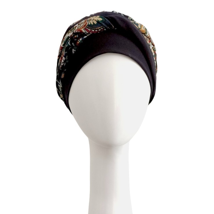 Turbante Elegance Black Cachemira · Carebell
