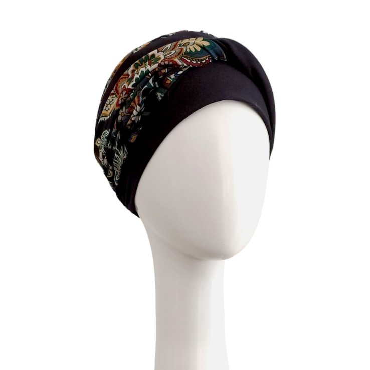 Turbante Elegance Black Cachemira · Carebell