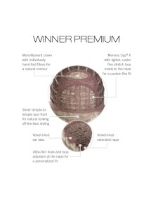 WINNER Premium ★★ - Peluca RAQUEL WELCH de fibra sintética.