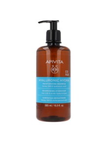 Apivita Champú Hidratante · Hyaluronic Hydra · Formato Familiar 500ml.