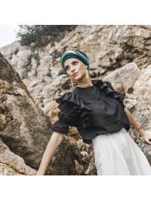 Turbante Elegance Turquesa Gold