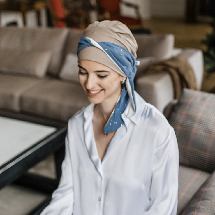 Pañuelo Smooth Blue Gold · Carebell