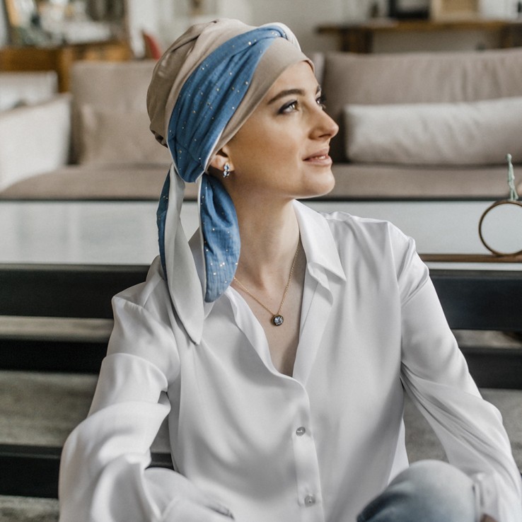 Pañuelo Smooth Blue Gold · Carebell