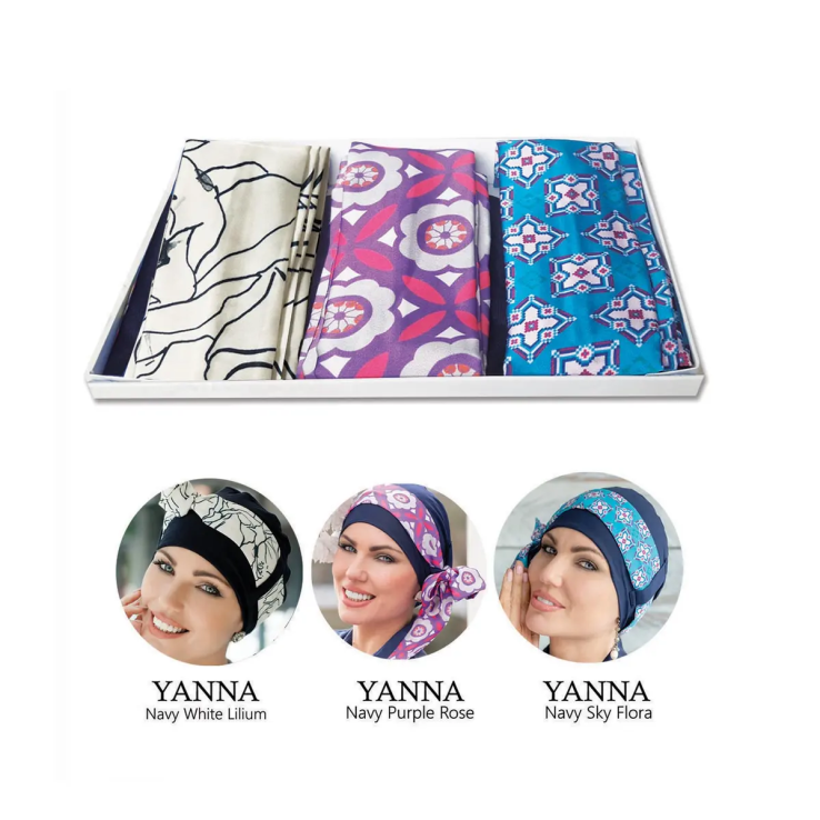 Gift Set Paris - Pack Masumi Yanna Navy (1 gorro + 3 cintas)