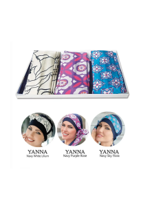 Gift Set Paris - Pack Masumi Yanna Navy (1 gorro + 3 cintas)