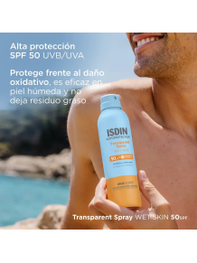 ISDIN Fotoprotector · Transparent Spray Wet Skin SPF 50.