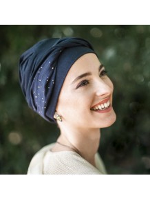 Turbante Confort Navy Gold · Carebell