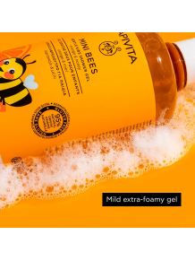 APIVITA MINI BEES · Gel de Ducha Suave para Niños con Naranja y Miel.