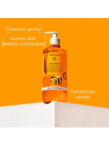 APIVITA MINI BEES · Gel de Ducha Suave para Niños con Naranja y Miel.
