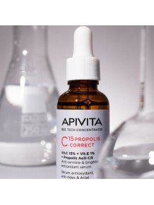 APIVITA Sérum Corrector C15 Propóleo · Vitamina C + E y Antioxidantes.