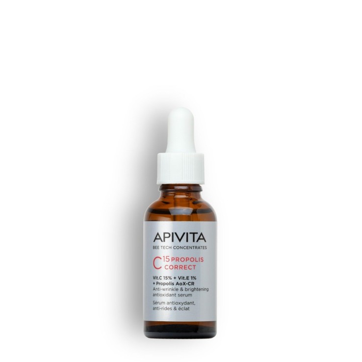 APIVITA Sérum Corrector C15 Propóleo · Vitamina C + E y Antioxidantes.