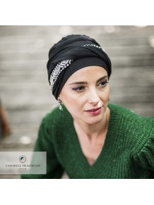 Turbante Confort Ikat Negro · Carebell