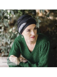 Turbante Confort Ikat Negro · Carebell