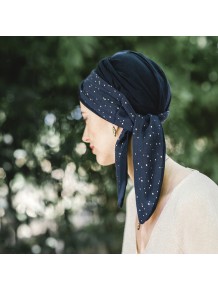 Pañuelo Smooth Navy Gold · Carebell Headwear