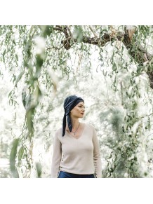 Pañuelo Smooth Navy Gold · Carebell Headwear