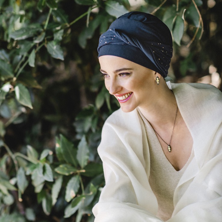 Turbante Confort Navy Gold · Carebell