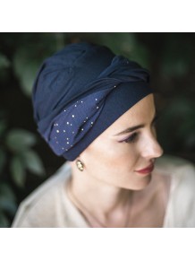 Turbante Confort Navy Gold · Carebell