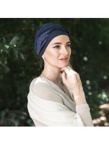 Turbante Confort Navy Gold · Carebell