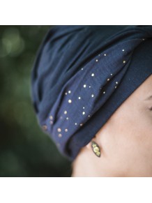 Turbante Confort Navy Gold · Carebell