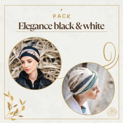 Pack Turbantes Elegance Black & White