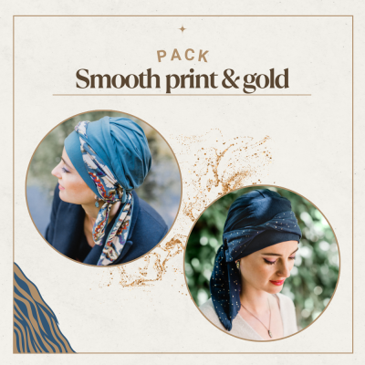 Pack Pañuelos Smooth Print & Gold