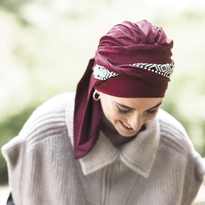 Pañuelo Smooth Ikat Burdeos · Carebell 2