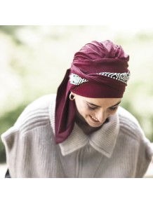 Pañuelo Smooth Ikat Burdeos · Carebell