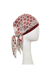 Pañuelo Oncológico Paris Marsala Carebell - Turbante estilo pañoleta