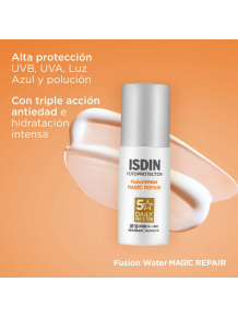 Fusion Water MAGIC Repair SPF 50: Fotoprotector Facial Antiedad Triple Acción - ISDIN