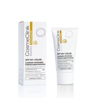 Fotoprotector Facial con Color Antiedad SPF 50+ Oil-Free... 2