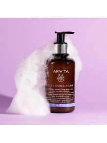 Espuma Limpiadora Cremosa Cara y Ojos con Oliva y Lavanda (Cleansing Foam) - Apivita