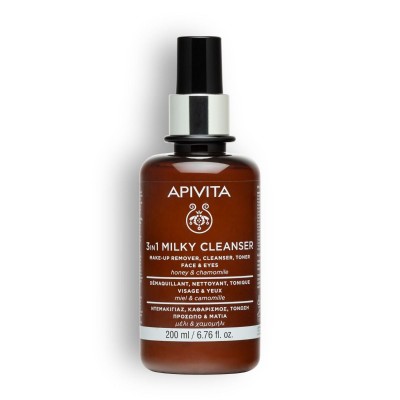 Leche Limpiadora 3 en 1 Cara y Ojos con Camomila y Miel -...