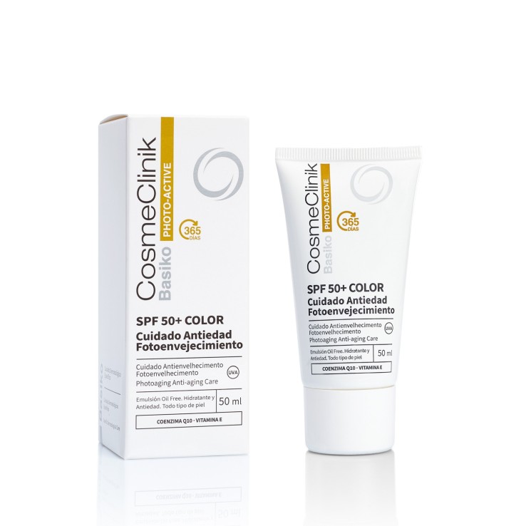 Fotoprotector Facial con Color Antiedad SPF 50+...