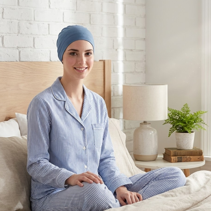 Gorro de Dormir Oncológico Natalia Bambú -...