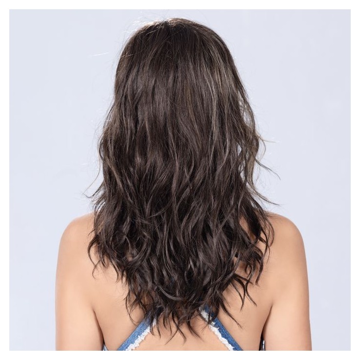 Peluca Larga Capeada con Ondas Surferas y Raya...