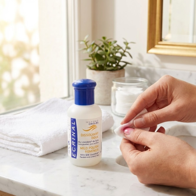 Quitaesmalte Suave Sin Acetona para Uñas Frágiles - Ecrinal 2