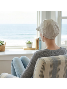 Gorra Oncológica de Algodón Transpirable - Modelo Gorra Stone Beige (Carebell Headwear)